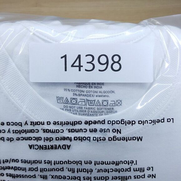 HANES Mens Shirt Small White 2-Pack Pullover Crew Tagless T-Shirt Undershirt Tee - Picture 3 of 3